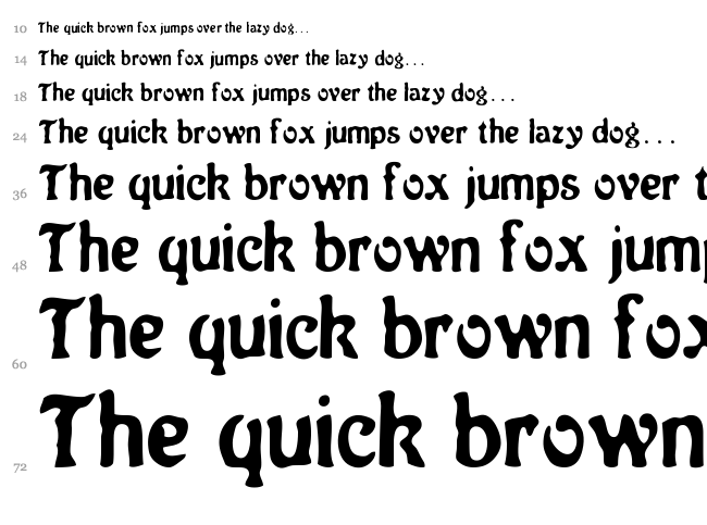 Neo Victorian font waterfall